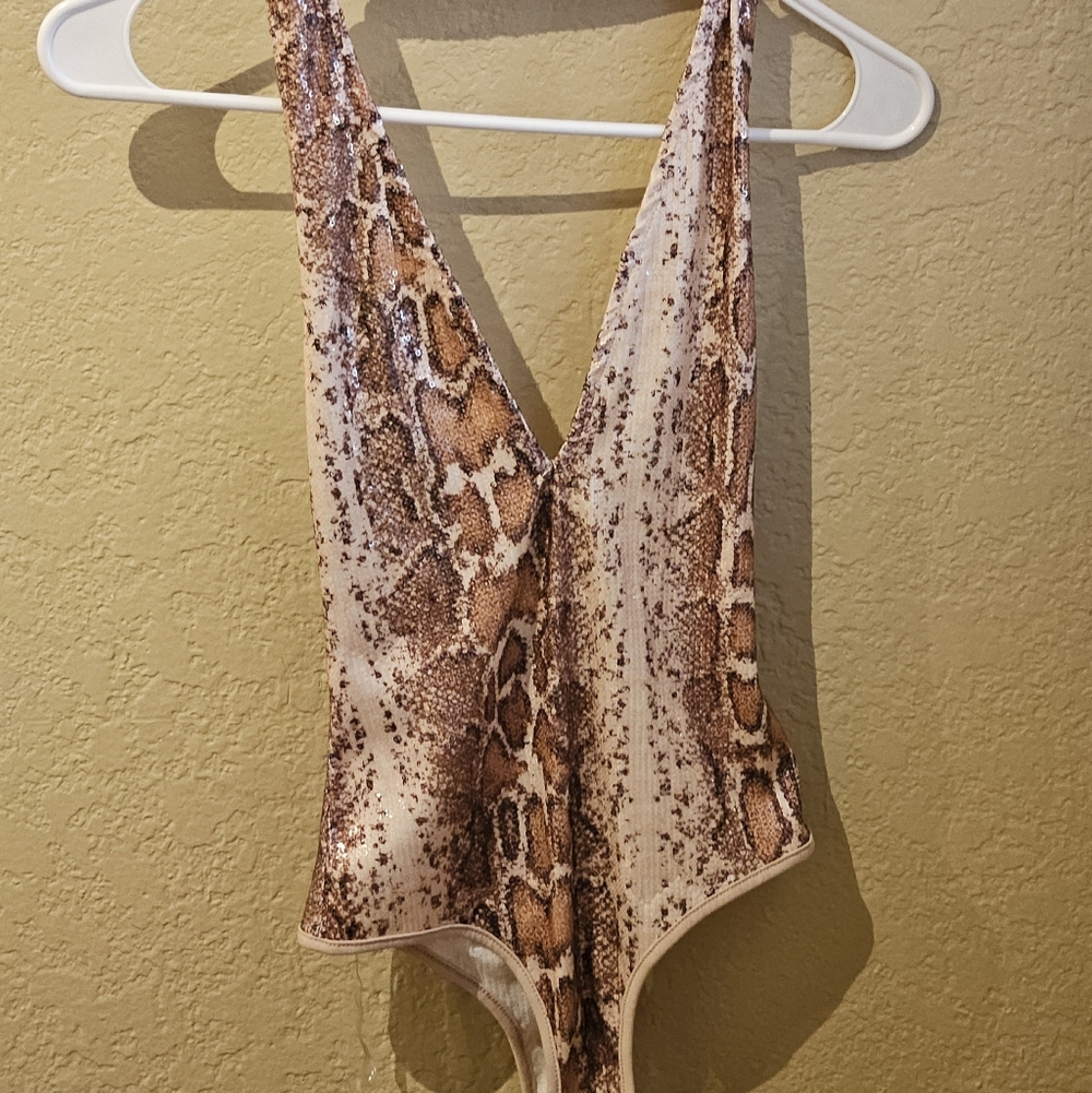 Windsor Brown and Cream Bodysuit